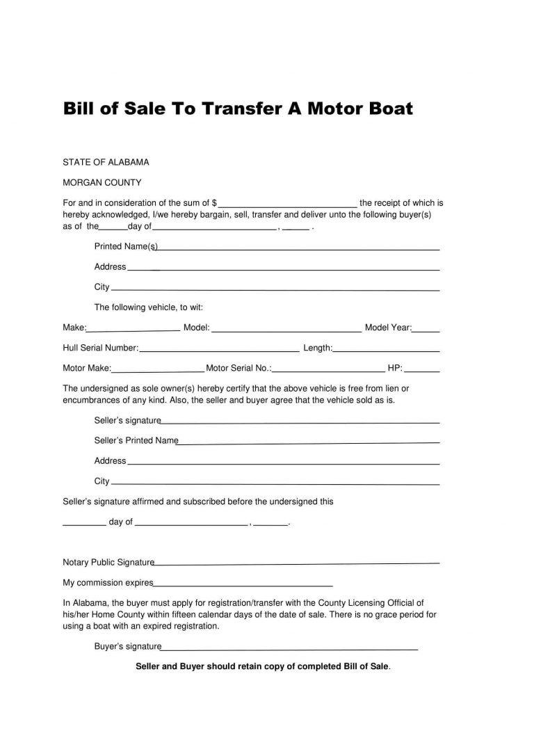 Top Boat Sale And Purchase Agreement Template