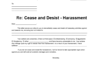 Top Cease And Desist Letter Template Defamation