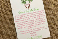 Top Destination Wedding Welcome Letter Template