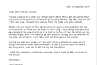 Top Draft Letter Of Resignation Template