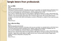 Top Emotional Support Animal Letter Template