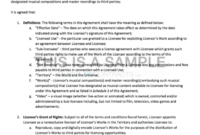 Top Music License Agreement Template
