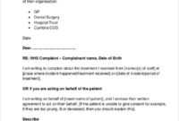 Top Patient Complaint Response Letter Template