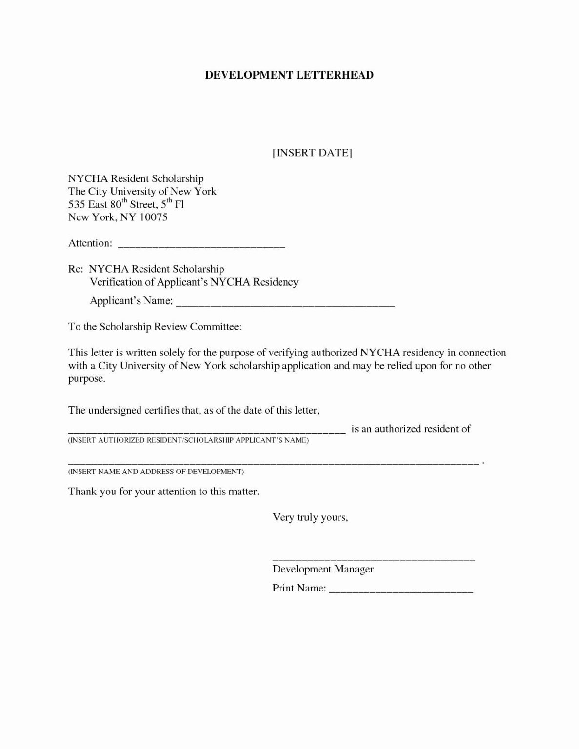 Simple Proof Of Residency Letter Template Riteforyouwellness