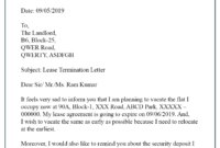 Top Rental Lease Termination Letter Template