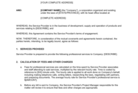 Top Service Provision Agreement Template