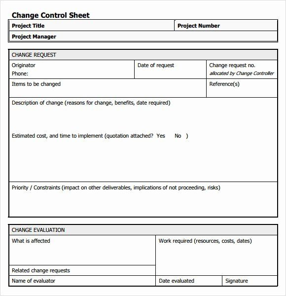Amazing Change Management Request Form Template