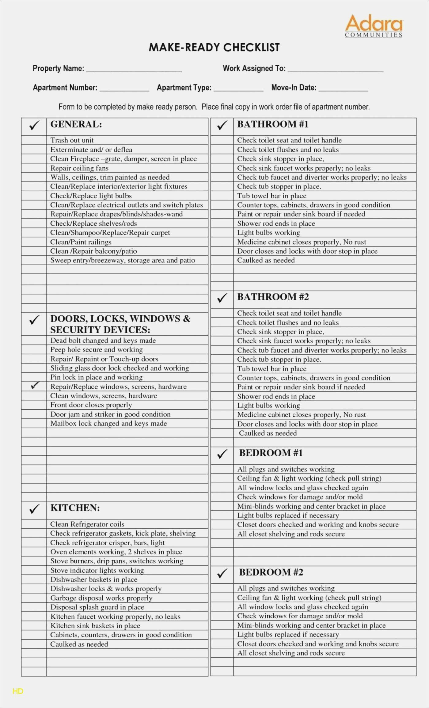 Amazing Construction Management Checklist Template