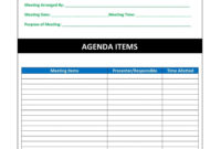 Amazing Project Management Kickoff Meeting Agenda Template