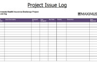 Amazing Project Management Log Template
