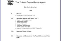 Amazing School Board Meeting Agenda Template