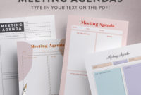 Amazing Template For An Agenda For A Meeting