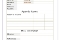 Awesome Agenda For A Meeting Template
