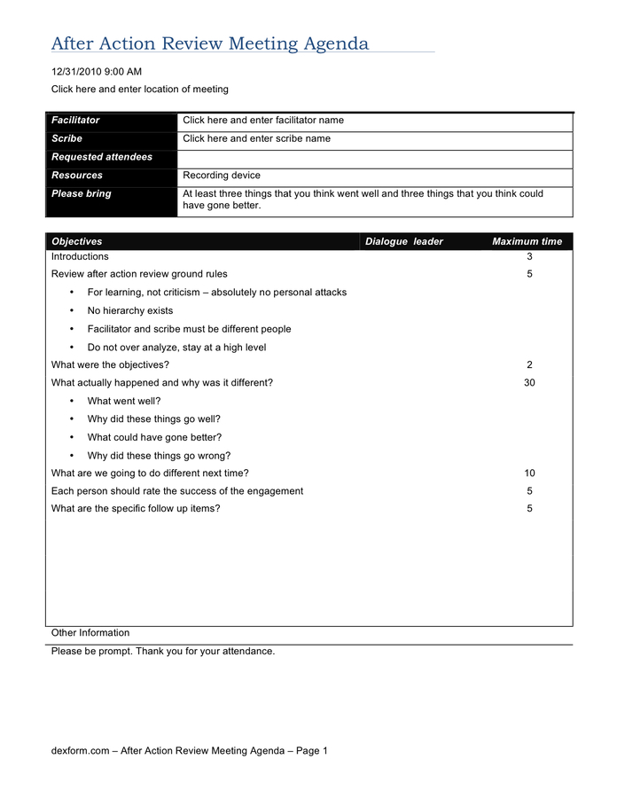 Awesome Agenda Template Word 2010