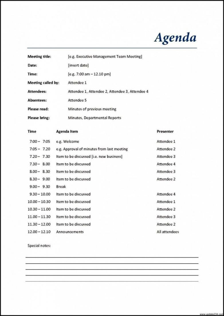 Awesome Business Strategy Meeting Agenda Template