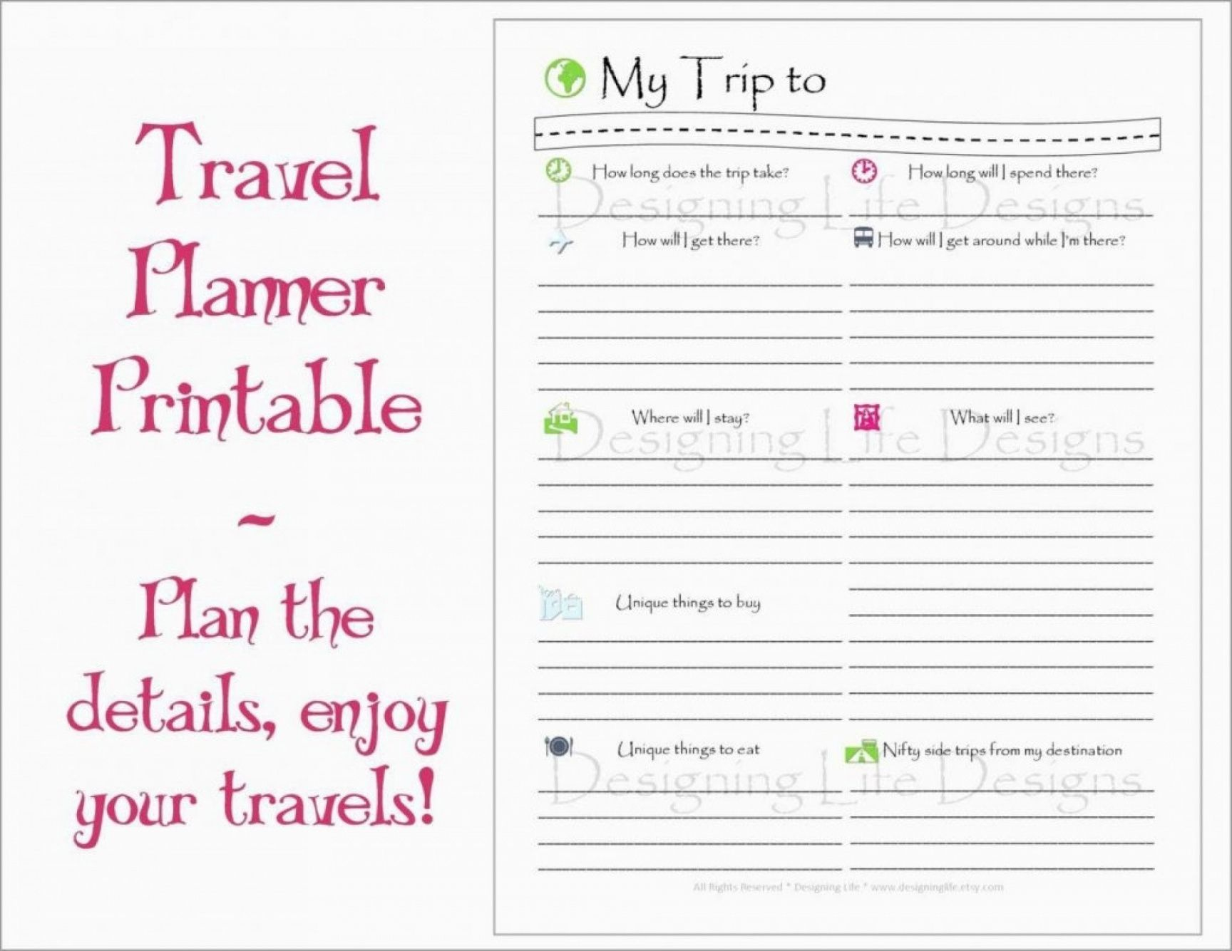 Awesome Professional Travel Itinerary Template