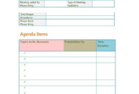 Awesome Template For Meeting Agenda And Minutes