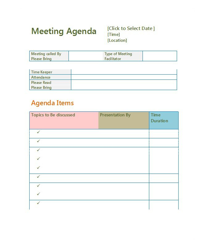 Awesome Template For Meeting Agenda And Minutes