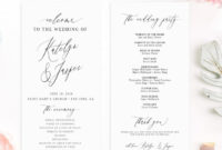 Best Wedding Ceremony Itinerary Template