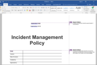 Fantastic Incident Management Process Document Template