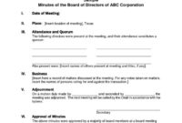 Fantastic Non Profit Board Meeting Agenda Template
