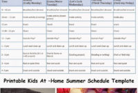 Fantastic Summer Camp Agenda Template