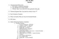 Free Safety Committee Agenda Template