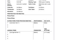 Free Small Business Meeting Agenda Template