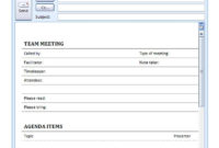 Free Template For Meeting Agenda And Minutes