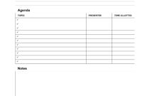 Free Template For Meeting Agenda And Minutes
