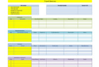 Fresh Vacation Itinerary Planner Template
