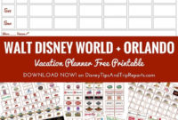 New Disney World Itinerary Template