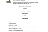 New It Steering Committee Agenda Template