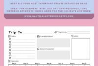 New Vacation Itinerary Planner Template