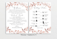 New Wedding Party Itinerary Template