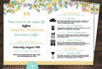 Professional Bridal Shower Itinerary Template