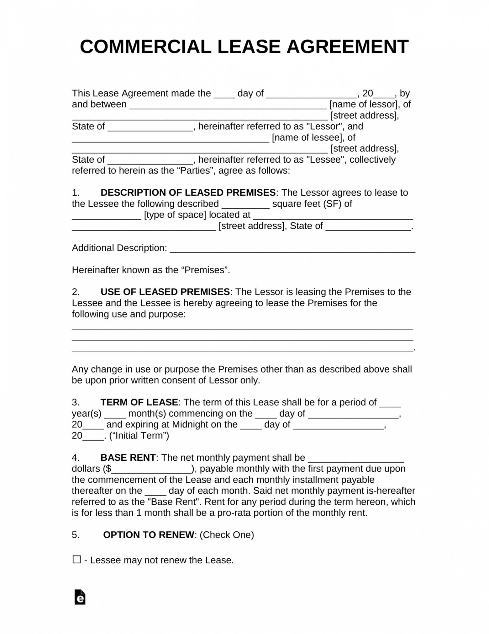 Professional Commercial Property Management Agreement Template