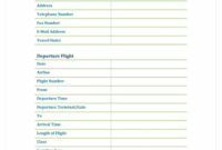 Professional Group Travel Itinerary Template