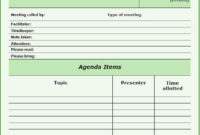 Professional Sample Agenda Template For Meeting