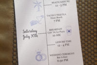 Simple Destination Wedding Weekend Itinerary Template
