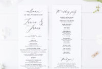 Simple Wedding Ceremony Itinerary Template