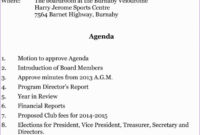 Stunning Annual Board Meeting Agenda Template