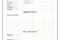 Stunning Free Meeting Agenda Template Microsoft Word