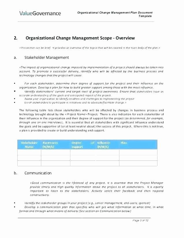 Stunning Organizational Change Management Template