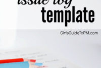 Top Project Management Issues Log Template
