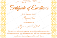 Amazing Academic Excellence Certificate