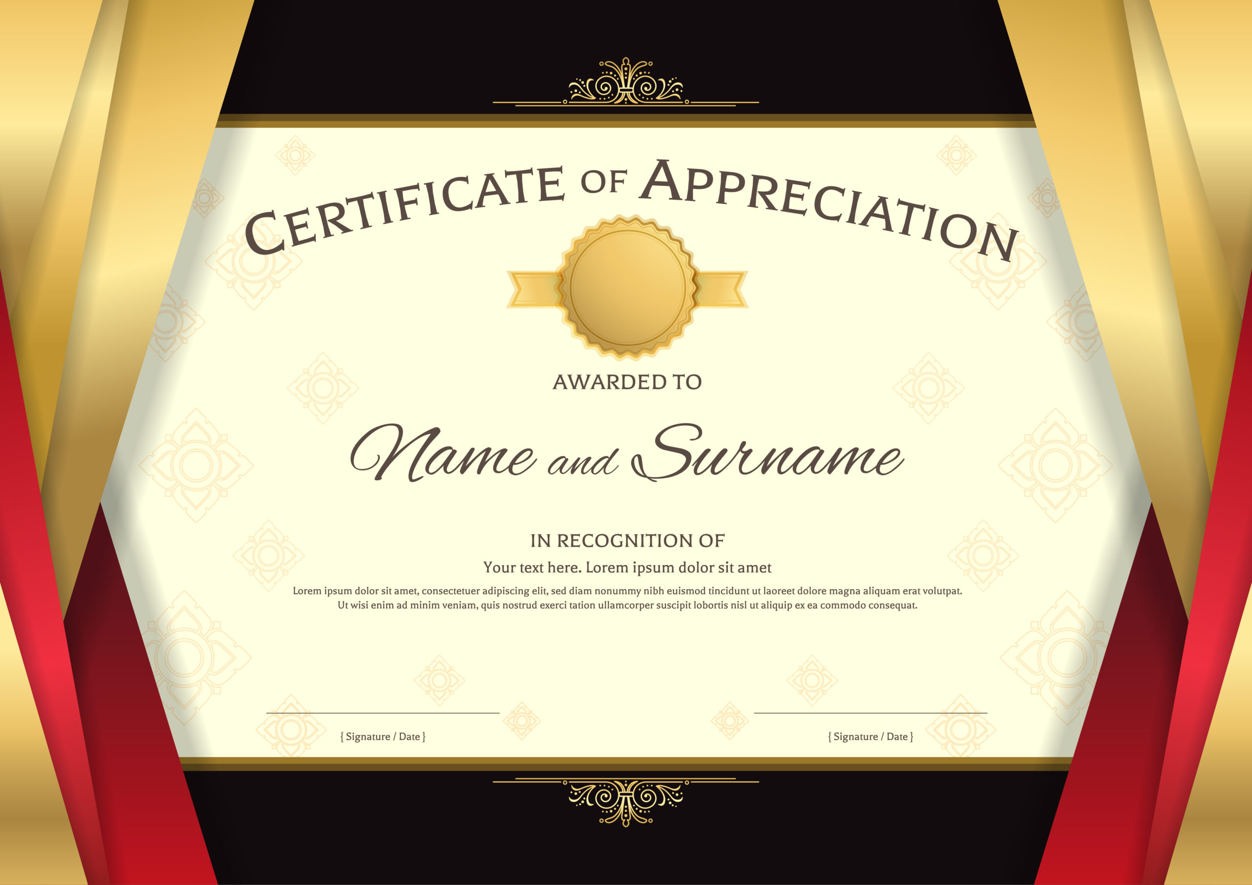 Amazing Award Certificate Border Template