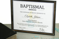 Amazing Baptism Certificate Template Download