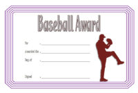 Amazing Baseball Award Certificate Template