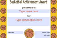 Amazing Basketball Gift Certificate Template